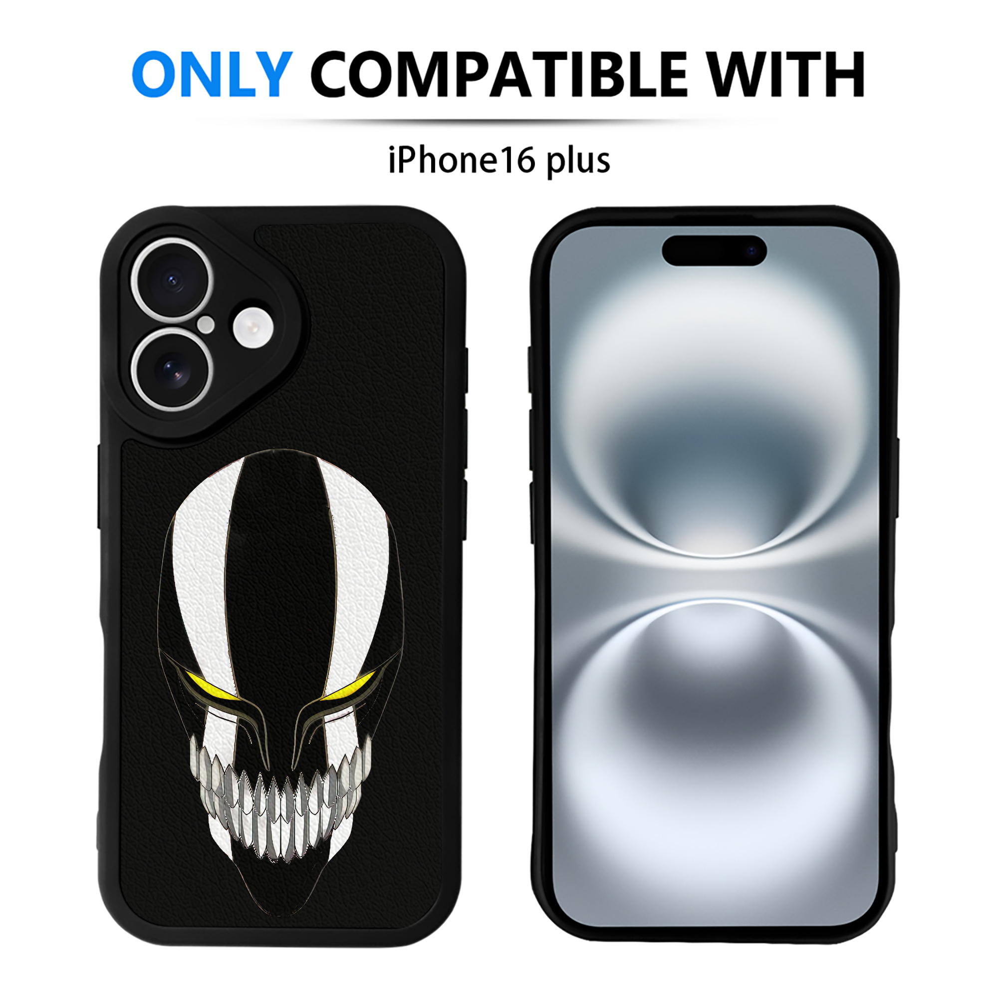 ブリーチ 黒崎一護（くろさき いちご）BLEACH Kurosaki Ichigo 【iPhone 16シリーズ対応】シリコンスマホケース（レザー調） 材質：シリコン